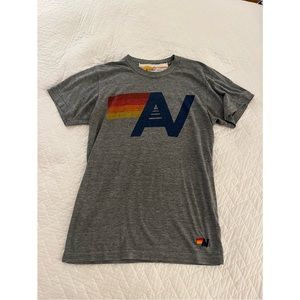 Aviator nation grey logo tee